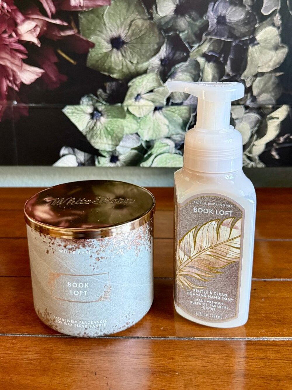 NEW 2-PC BOOK LOFT 3-Wick Candle & Foaming Hand Soap Bath & Body Works